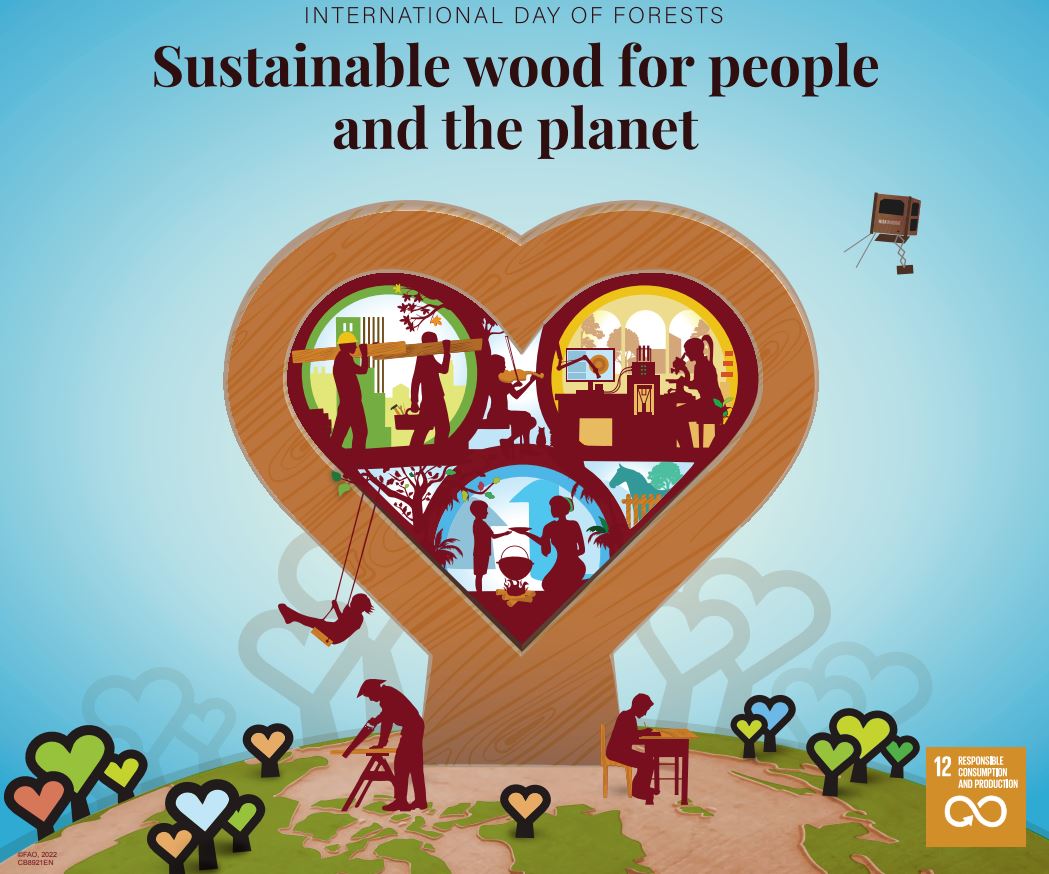 Das Logo der FAO zum Internationalen Tag der Wälder 2022 
https://www.fao.org/international-day-of-forests/en/