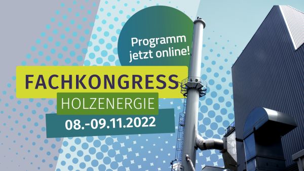 Programmankündigung Fachkongress Holzenergie 2022, Quelle: Bundesverband Bioenergie e. V.